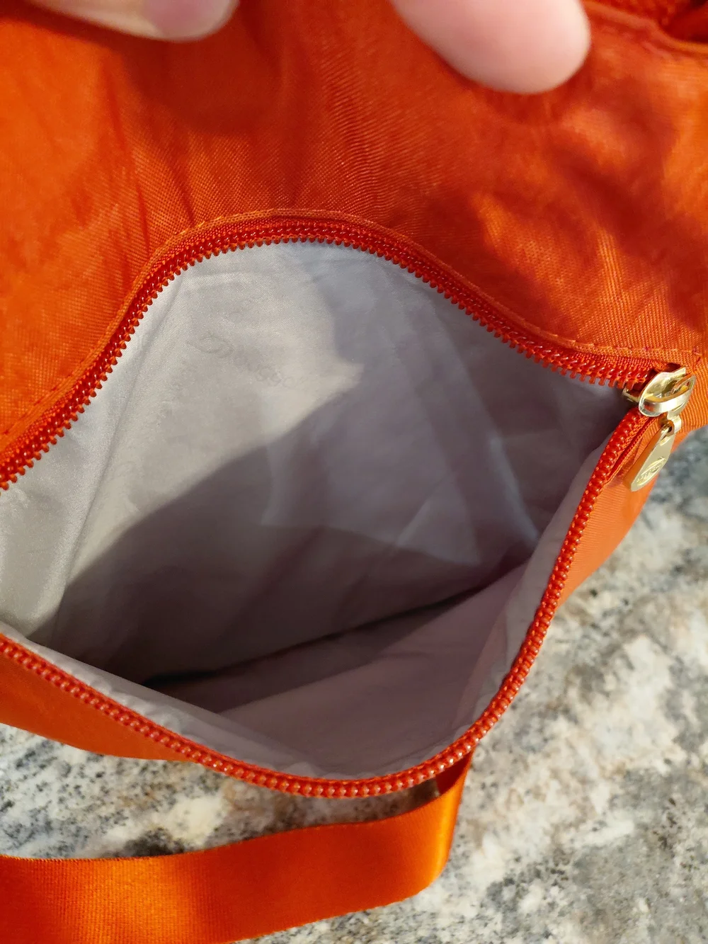 Baggallini Orange Crossbody Bag with Gold Hardware